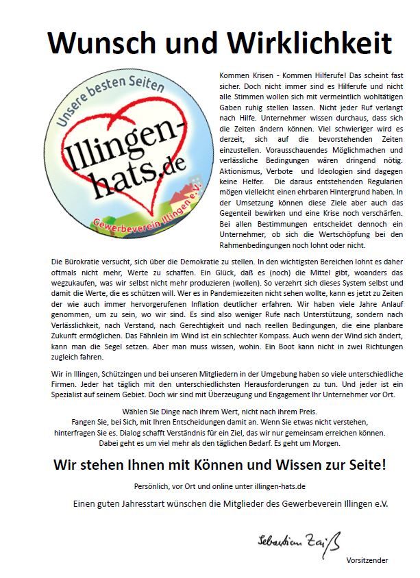 Neujahrsgruß Illingen